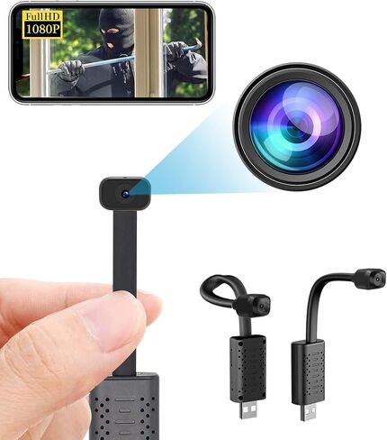 Smallest Wireless USB Camera WiFi, HD1080P Baby Monitor,Nanny Cam with Video Recording Live Feed,Portable USB Camera with Night Vision,Motion Detection,Cloud Storage for Security with iOS Android APP in Saudi Arabia