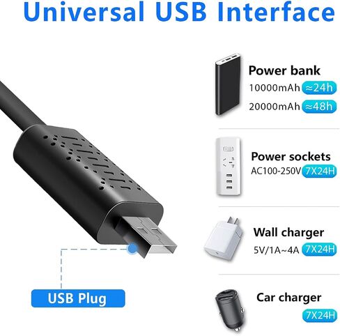 Smallest Wireless USB Camera WiFi, HD1080P Baby Monitor,Nanny Cam with Video Recording Live Feed,Portable USB Camera with Night Vision,Motion Detection,Cloud Storage for Security with iOS Android APP in Saudi Arabia