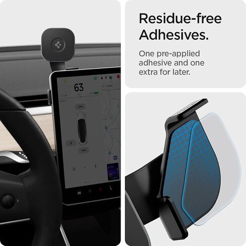 Spigen OneTap (MagFit) Designed for Tesla Model 3/Y/S/X & Ford Mustang Mach-E Designed for MagSafe Car Mount Compatible with iPhone 16 Pro Max, 16 Pro, 16 Plus, 16, 15, 14, 13, 12 Series in Saudi Arabia