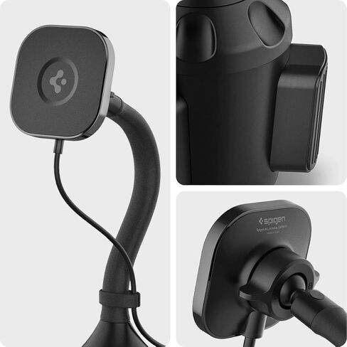 Spigen OneTap Pro (MagFit) مصمم لحامل أكواب الشاحن اللاسلكي MagSafe في السيارة متوافق مع iPhone 16 Pro Max و16 Pro و16 Plus و15 و14 و13 و12 in Saudi Arabia
