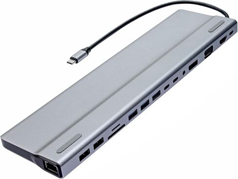 USB-C Docking Station 15-in-1, Docking Station 3 Monitors with HDMI/DP/VGA, Ethernet, USB, SD/TF, Jack, Laptop Docking for PS4, Xbox, Switch, iPhone and More(1501P) in Saudi Arabia