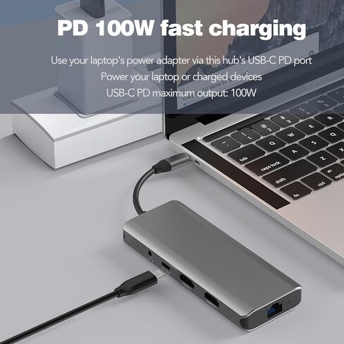 USB-C Docking Station 15-in-1, Docking Station 3 Monitors with HDMI/DP/VGA, Ethernet, USB, SD/TF, Jack, Laptop Docking for PS4, Xbox, Switch, iPhone and More(1501P) in Saudi Arabia