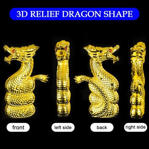 Torch Lighter, Relief Dragon Jet Red Flame Lighter with Adjusting Flame Tool, Creative Windproof Cool Jet Flame Butane Lighter, Refillable Butane Lighter for Outdoor Indoor (Without Butane)-Black in Saudi Arabia