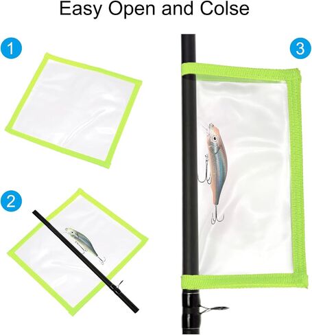 PATIKIL Fishing Lure Wrap Durable PVC Lure Cover Fishing Hook Cover Bait Storage Easily See Lures Keep Fishing Safe in Saudi Arabia