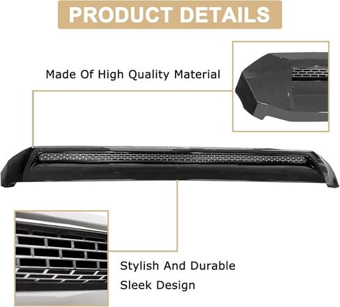 غطاء محرك السيارة DIBON AUTO متوافق مع شبكة تويوتا تندرا الأمامية العلوية غطاء محرك السيارة رمادي 2014-2021 (أسود) in Kuwait