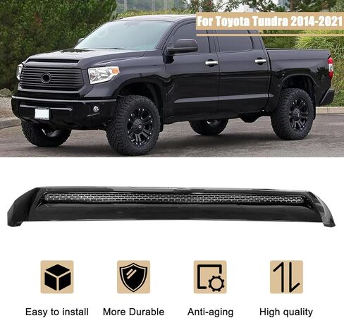 غطاء محرك السيارة DIBON AUTO متوافق مع شبكة تويوتا تندرا الأمامية العلوية غطاء محرك السيارة رمادي 2014-2021 (أسود) in Kuwait