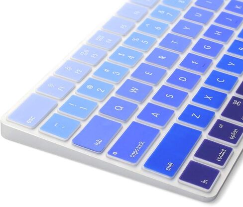 ProElife Ultra Thin Silicone Keyboard Protector Cover Skin for Apple Magic Keyboard & Magic Keyboard 2 (U.S Version, Model: MLA22L/A-A1644, Without Numeric Keypad) (Transparent) in Kuwait