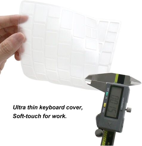 ProElife Ultra Thin Silicone Keyboard Protector Cover Skin for Apple Magic Keyboard & Magic Keyboard 2 (U.S Version, Model: MLA22L/A-A1644, Without Numeric Keypad) (Transparent) in Kuwait