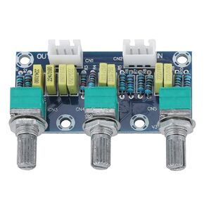 Pre Amplifier Module, 3 Channels Pre Amplifier Module Toning Board for Audio XH2.54 3P Socket, PCB Pre Amplifier Audio Board