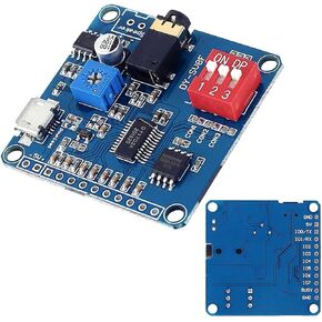 DEVMO Voice Playback Module Music Player Voice prompts Voice Broadcast Device MP3 Trigger Amplifier Class D 5W 64MBit Flash Compatible with Ar-duino