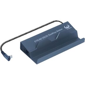 Steam Deck Dock,Rog Ally Dock Station,Steam Deck Accessories,6-in-1 Steam Deck Dock with HDMI 4K@60Hz, Gigabit Ethernet, 3 USB-A 3.0 and 100W Charge, Aluminum Alloy Shell