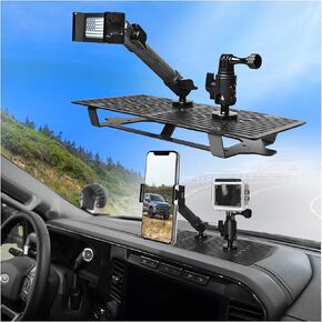 2023 2024 F250 F350 F450 Metal Dash Platform Phone Mount Phone Holder for 2023 2024 F250 F350 F450 Super Duty Cell Phone Holder Dash Go pr o Mount F250 Dash Mount Tray