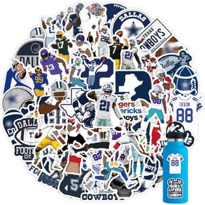100Pcs Football Rugby Stickers for Water Bottle, Rugby Decal Decoration Sticker for Boys，Waterproof Decals for Laptop，Computer，Phone Case，Car，Guitar，Bumper，Skateboard，Gifts for Adults Teens