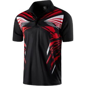 Sportides Men's Short Sleeve Dry Fit Sport Polo Tee Shirts T-Shirts Tshirt Tops Poloshirt Golf Tennis Bowling LSL195