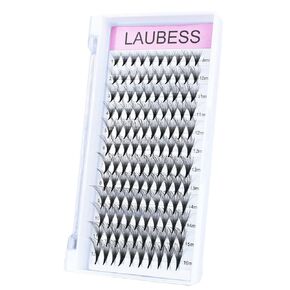 Cluster Lashes 240pcs 40D DIY Eyelash Extension D Curl Long Individual Lashes Mixed Tray Faux Mink Lash Clusters Extensions 0.07 0.10 Black (40D-0.07D-9-16mm)