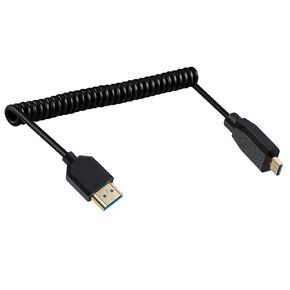 LOKEKE Coiled 8K Micro HDMI to HDMI Cable 2.1 Version, Gold-Plated HDMI to Micro HDMI Female to Male Cable Cord, 8K@60Hz 4k@120Hz, eARC HDR10 Compatible with PS5 TV Switch Roku(F-M, 1.2M)