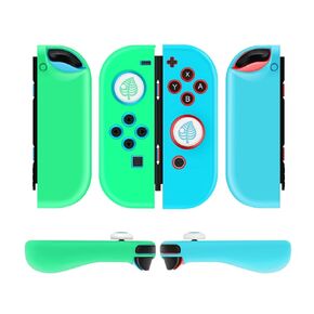 TNP Joycon Case for Nintendo Switch - Silicone Joy Con Case for Nintendo Switch & Switch OLED - Protective Switch Controller Case Cover with Thumb Grip Caps for Nintendo Switch Joycon (Raccoon)