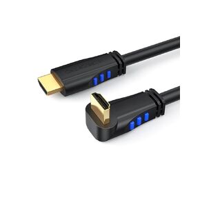 CableCreation 10ft 4K HDMI Cable - Right Angle 90 Degree, Male to Male Cable for Ultra HD 4K@60Hz, 3D Video - 2-Year Warranty
