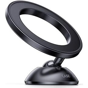 CASEKOO Car Phone Holder, Innovative Magkoo Magnetic Car Mount Smaller Simpler and More Convenient, Compatible with Magsafe 360° Rotatable Fits All Phones & Cases
