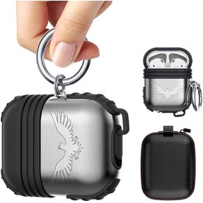 Compatible AirPods Case Cover 2019 with Keychain for AirPods 2 and AirPods 1, Not for Wireless Charging, Penguin