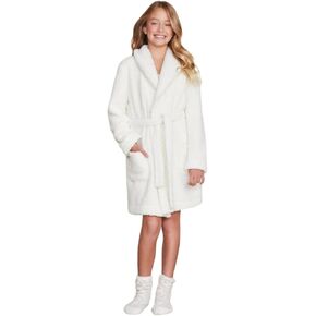 Barefoot Dreams Brushed CozyChic® Youth Robe (Little Kids/Big Kids) Pearl 8-10 Big Kid