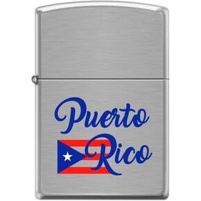 Zippo Lighter - Italian Italy Flag Satin Chrome Windproof Lighter #Z198