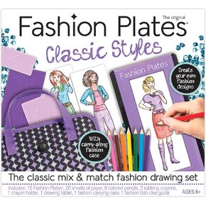 Kahootz Fashion Plates — Classic Styles — Mix-and-Match Drawing Kit — Make 100s of Fabulous Fashion Designs — For Ages 6+