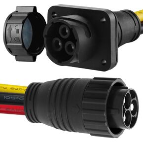 قابس محرك التصيد لمين كوتا، قابس محرك التصيد 80 أمبير ومقبس لـ 2 أو 3 أسلاك لنظام 12-48 فولت، موصل طاقة كهربائي للقوارب البحرية مزدوج متين وشديد التحمل مع سلك قياس 6 سلكي مسبقًا in Kuwait