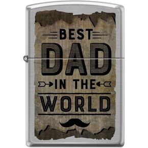 Zippo Lighter- Dad Father and Son Brushed Chrome Windproof Lighter #Z5138