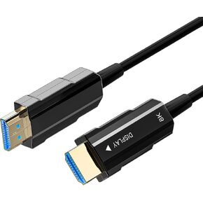 كابل HDMI 2.1 8K بطول 75 قدمًا، كابل HDMI من الألياف الضوئية طويل، سلك HDMI رفيع للغاية عالي السرعة، 48 جيجابت في الثانية، 8K@60 هرتز 4K@120 هرتز، HDR ديناميكي، Dolby، HDCP 2.2&2.3، ثلاثي الأبعاد، لشاشة HDTV والمسرح المنزلي للكمبيوتر المحمول in Kuwait