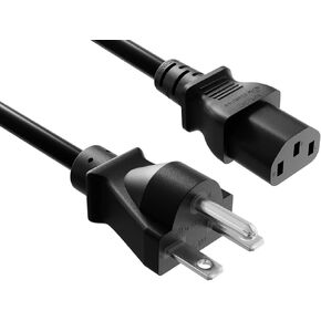 CableLeader 6ft Universal AC Power Cord NEMA 6-15P to IEC 320 C13, 14 AWG, 15A/250V, Power Supply Replacement Cable, UL Listed Heavy Duty Power Cord, Black