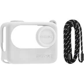 BTG Silicone Cover & Neck Strap Cambo Compatible with Insta 360 Go 3S Accessories Protector (Black)