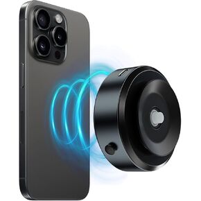 Vacuum Magnetic Suction Cup Phone Mount Hands-Free Magnetic Suction Mount for Car Gym Mirror Smooth Surface, Shower Phone Holder for Magsafe iPhone 16/15/14/13/12 & All Phones-Grey