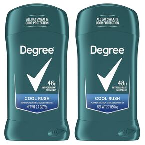 Degree Men Original Antiperspirant Deodorant 48-Hour Sweat & Odor Protection Cool Rush Antiperspirant For Men 2.7 oz Twin Pack
