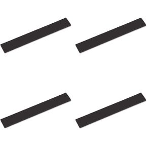 Innovera 52458 Natural Rubber Keyboard Wrist Rest, Black (IVR52458), 4 Packs