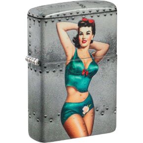 Zippo Lighter: Nose Art Pin-up Girl - 540 Color 81559