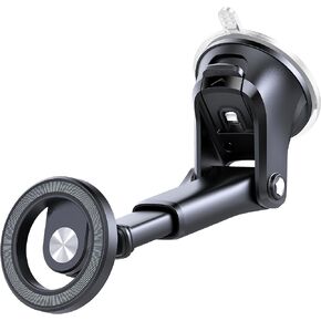 Car Mount Dashboard Windshield Car Cell Phone Mount Holder with Strong Magnet.Magnetic Hands Free Cell Phone Holder Compatible with All Mobile Phones.[360° Rotation].Charging Not Supported.Black-Grey
