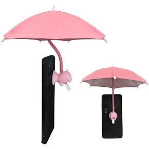 Phone Umbrella for Sun,Outdoor Phone Sun Shade with Flexible Angle Design,Portable Phone Umbrella with Suction Cup,Sun Blackout Cover for Phone