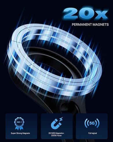 يناسب حامل السيارة MagSafe، [أقوى مغناطيس مطور لعام 2024] حامل هاتف مغناطيسي للسيارة، حامل هاتف مغناطيسي حر اليدين بفتحة تهوية للسيارة يناسب iPhone16 15 14 13 12 Pro Max Plus MagSafe in Kuwait