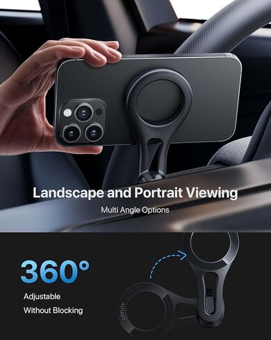 يناسب حامل السيارة MagSafe، [أقوى مغناطيس مطور لعام 2024] حامل هاتف مغناطيسي للسيارة، حامل هاتف مغناطيسي حر اليدين بفتحة تهوية للسيارة يناسب iPhone16 15 14 13 12 Pro Max Plus MagSafe in Kuwait
