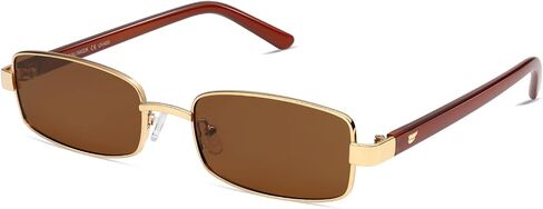 VANLINKER Retro Rectangle Polarized Sunglasses for Women Men Gold Black Vintage Shades Square Sun Glasses VL9684 in Kuwait
