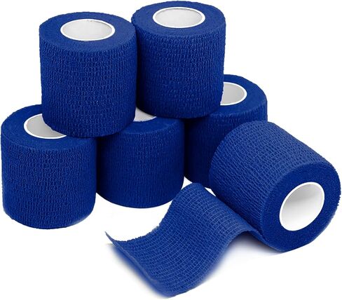 FriCARE Latex Free Self Adhesive Bandage, Green Athletic Wrist Spat Tape, First Aid Supplies Medical Tape Self-Adherent Cohesive Bandages, Non-Woven Elastic Vet Wrap Fluorescent 6 Rolls 2" x 5 Yards in Kuwait