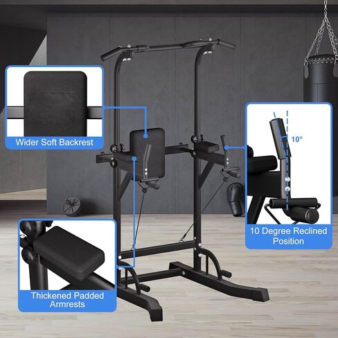 محطة سحب برج الطاقة، برج سحب لأعلى، برج تمرين قابل للتعديل، محطة سحب لأعلى، قضيب برج للمنزل، صالة الألعاب الرياضية، معدات اللياقة البدنية لتدريب القوة متعددة الوظائف in Kuwait