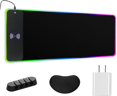 لوحة ماوس RGB، 4 لوحة ماوس USB للألعاب مع مسند للمعصم، لوحة ماوس 13 لونًا للألعاب مع حامل الكابل، لوحة مفاتيح ماوس LED للألعاب RGB in Saudi Arabia