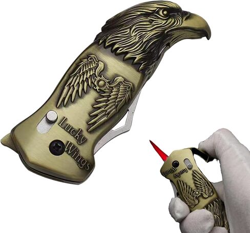 Eagle Lighter, Creative Eagle-Shaped Butane Torch Lighter, Smooth Hand, Red Flame Lighter, Refillable Windproof Lighter, Soft Flame Metal Lighter. (No Gas) (Copper) in Saudi Arabia