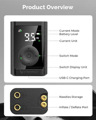 مضخة كرة ETENWOLF P300 Plus، مضخة كرة السلة الكهربائية وانكماش التضخم in Kuwait