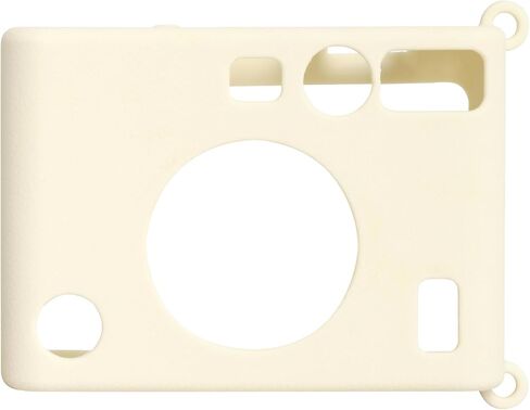Silicone Case & Tempered Glass Screen Protector & PET Lens Flim For Fujifilm Instax Mini Evo，Accessories for Fuji Instax Mini Evo，No Camera-White in Saudi Arabia