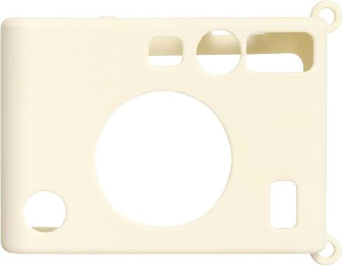 Silicone Case & Tempered Glass Screen Protector & PET Lens Flim For Fujifilm Instax Mini Evo，Accessories for Fuji Instax Mini Evo，No Camera-White in Kuwait