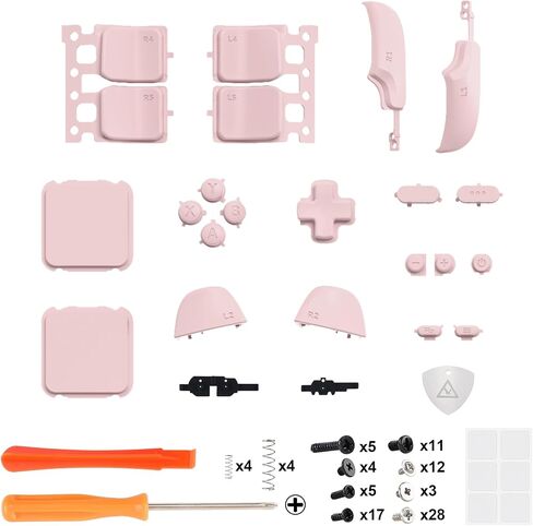 eXtremeRate Scarlet Red Replacement Full Set Buttons for Steam Deck, DIY Custom ABXY D-pad Trackpad Bumpers Triggers Buttons Screwdriver Tool for Steam Deck LCD Handheld Console - Console NOT Included in Saudi Arabia