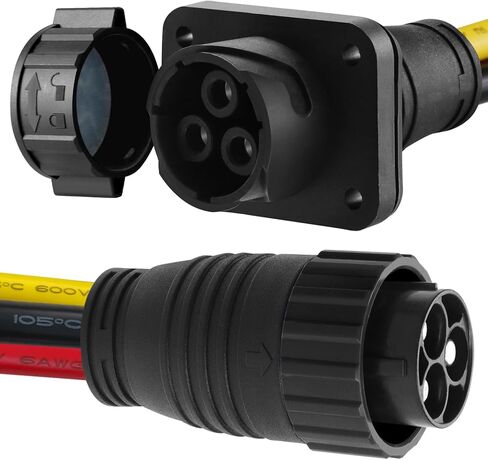 قابس محرك التصيد لمين كوتا، قابس محرك التصيد 80 أمبير ومقبس لـ 2 أو 3 أسلاك لنظام 12-48 فولت، موصل طاقة كهربائي للقوارب البحرية مزدوج متين وشديد التحمل مع سلك قياس 6 سلكي مسبقًا in Kuwait